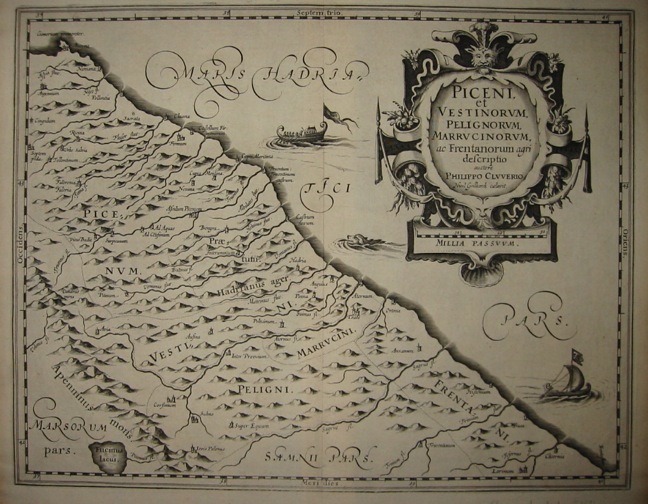 Cluver Philipp (Cluverius Philippus) Piceni et Vestinorum, Pelignorum, Marrucinorum ac Frentanorum agri descriptio 1624 Leida